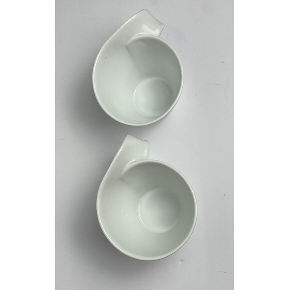 OKKO Coffee Tea Cup Set 2 Vintage Y2K Modern Design White Ceramic MOMA Argentina - Picture 7 of 8